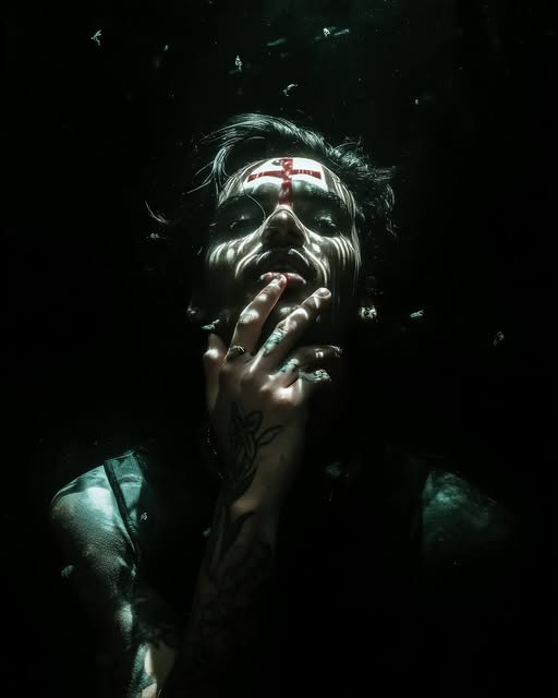 AP3 concept visual — submerged figure.